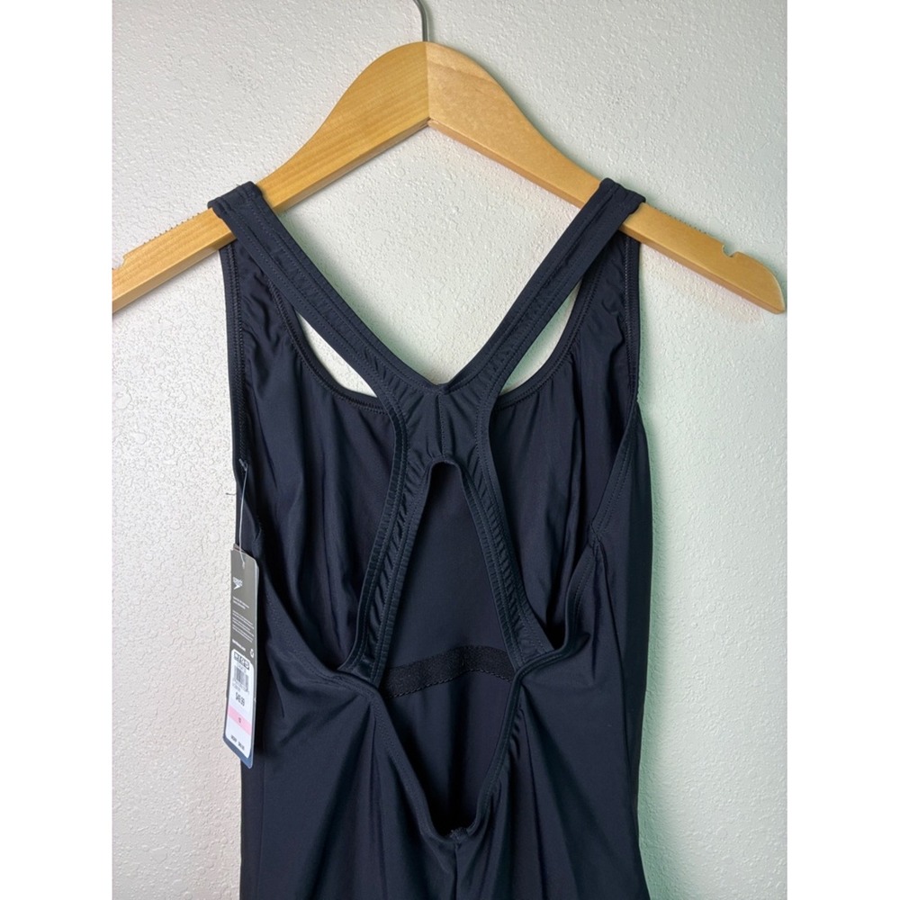 New SPEEDO Size 10 Black UPF 50 Moderate Ultraback PowerFLEX One Piece Swimsuit - Picture 7 of 11